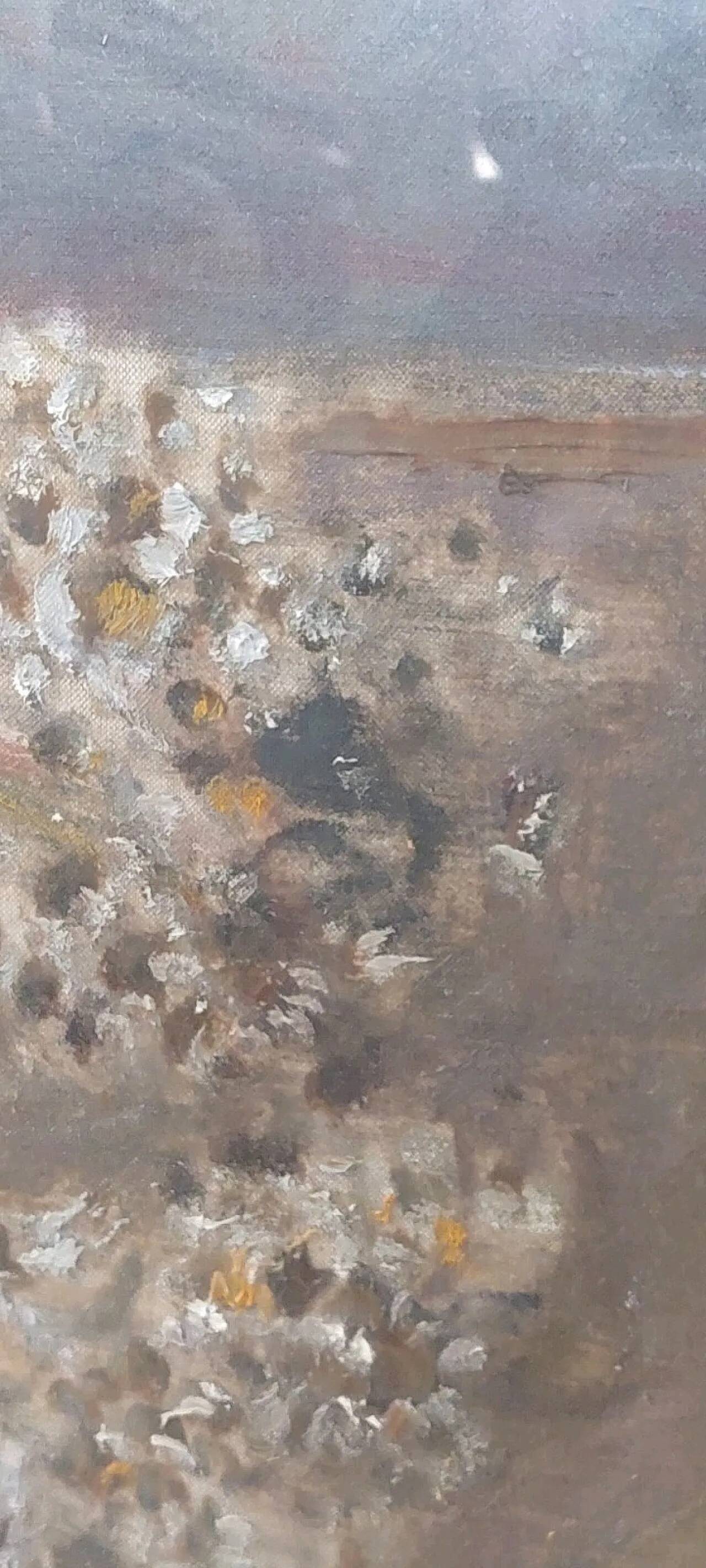Still life by Giuseppe Manfredi, oil on cardboard, 20th century