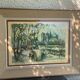 Lithograph notre dame et les bouquinistes signed by Marius Girard vintage