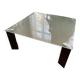 Table basse carrée en verre