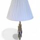1990s design floor lamp – Brushed metal & crystals