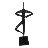 Statue de ballerine abstraite en bronze Bodrul Khalique