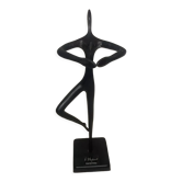 Bronze abstract ballerina statue Bodrul Khalique