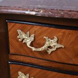 Small marquetry chest of drawers, Louis XV style – mid 19th century