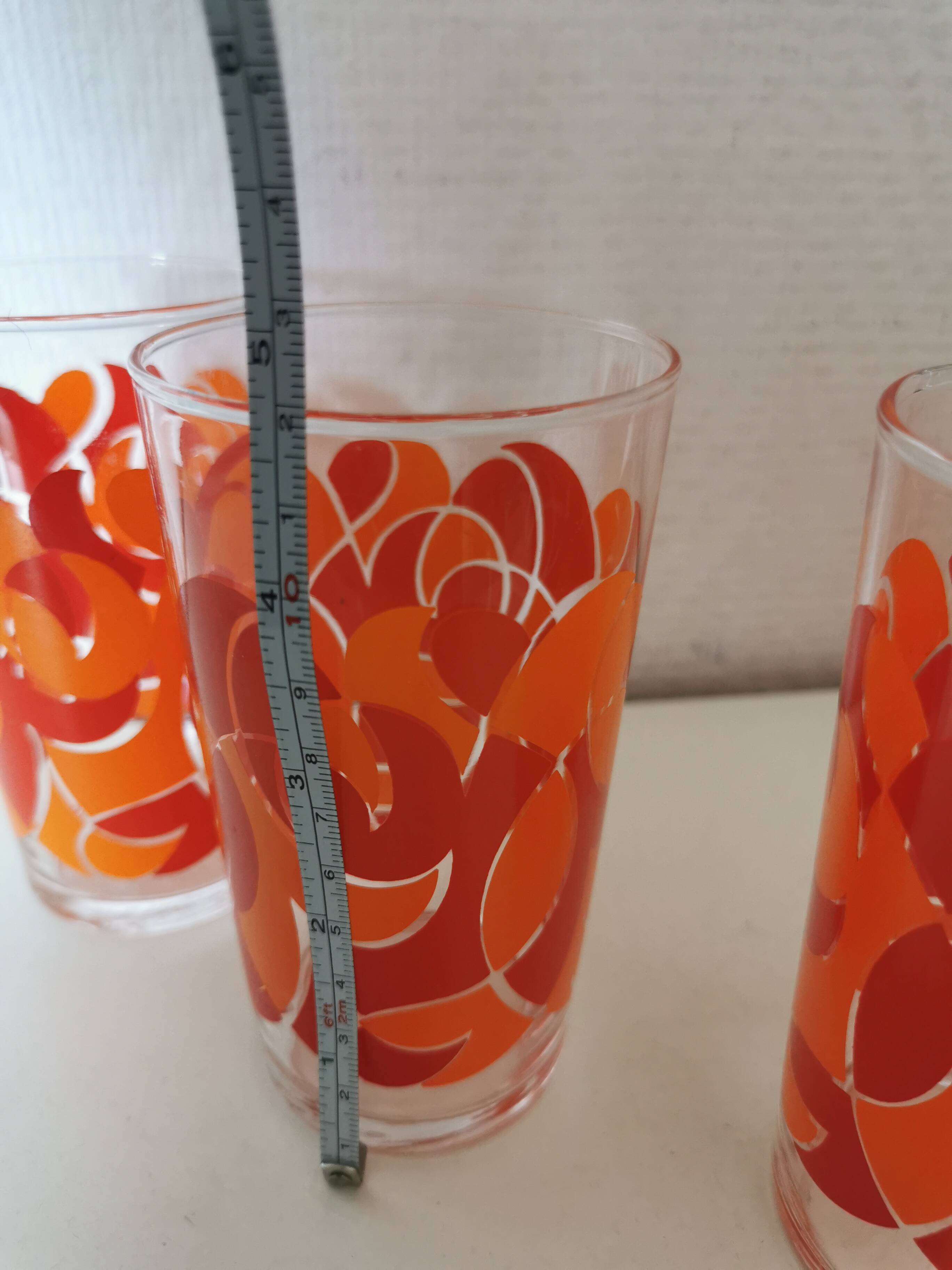 70s orange flower glasses