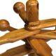 Vintage Pinewood Sputnik Freestanding Coat Rack, 1970s Design