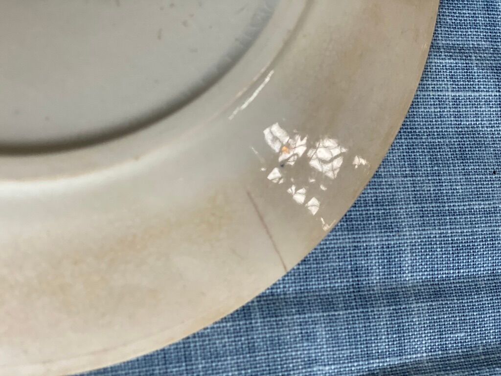 Lot of 7 plates, motiv flower and butterfly