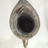 Vase Cruche Hammam Persan en Cuivre Argenté / 19ème Empire Perse / Ciselé Qajar