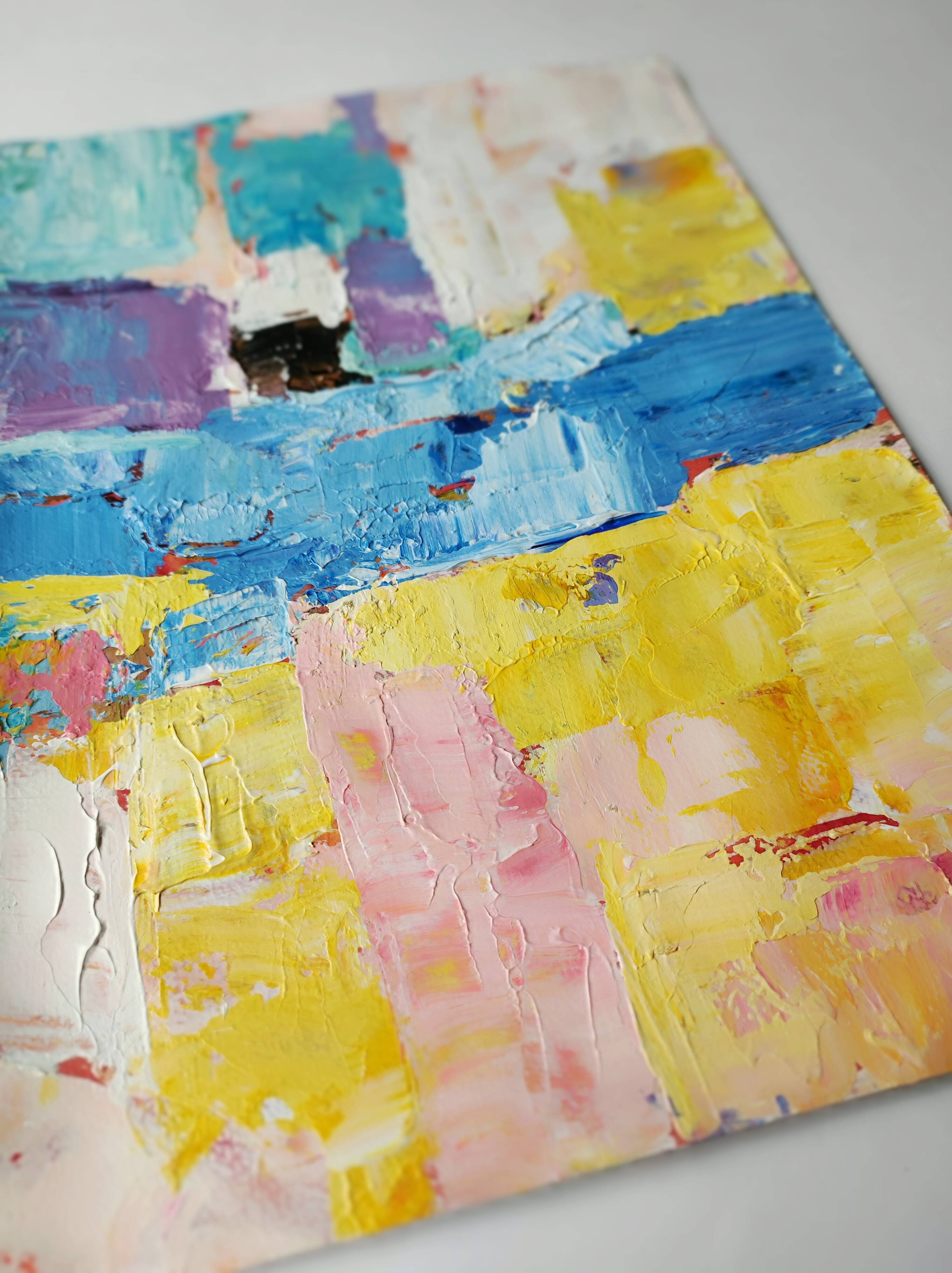 Mediterranean landscape abstract painting