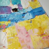 Paysage méditéranéen peinture abstrait