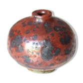 Vase boule en grès pyrité, années 70