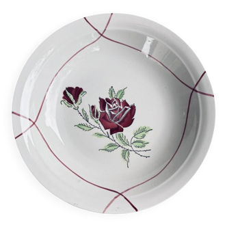 Round shallow dish Ceranord Saint-Amand - Dominique model - 1950