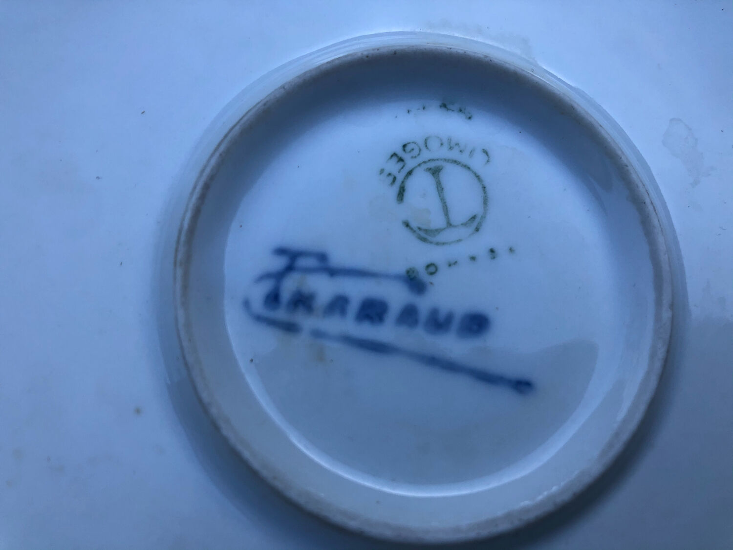 Vase art deco decoration with wisteria signed camille tharaud