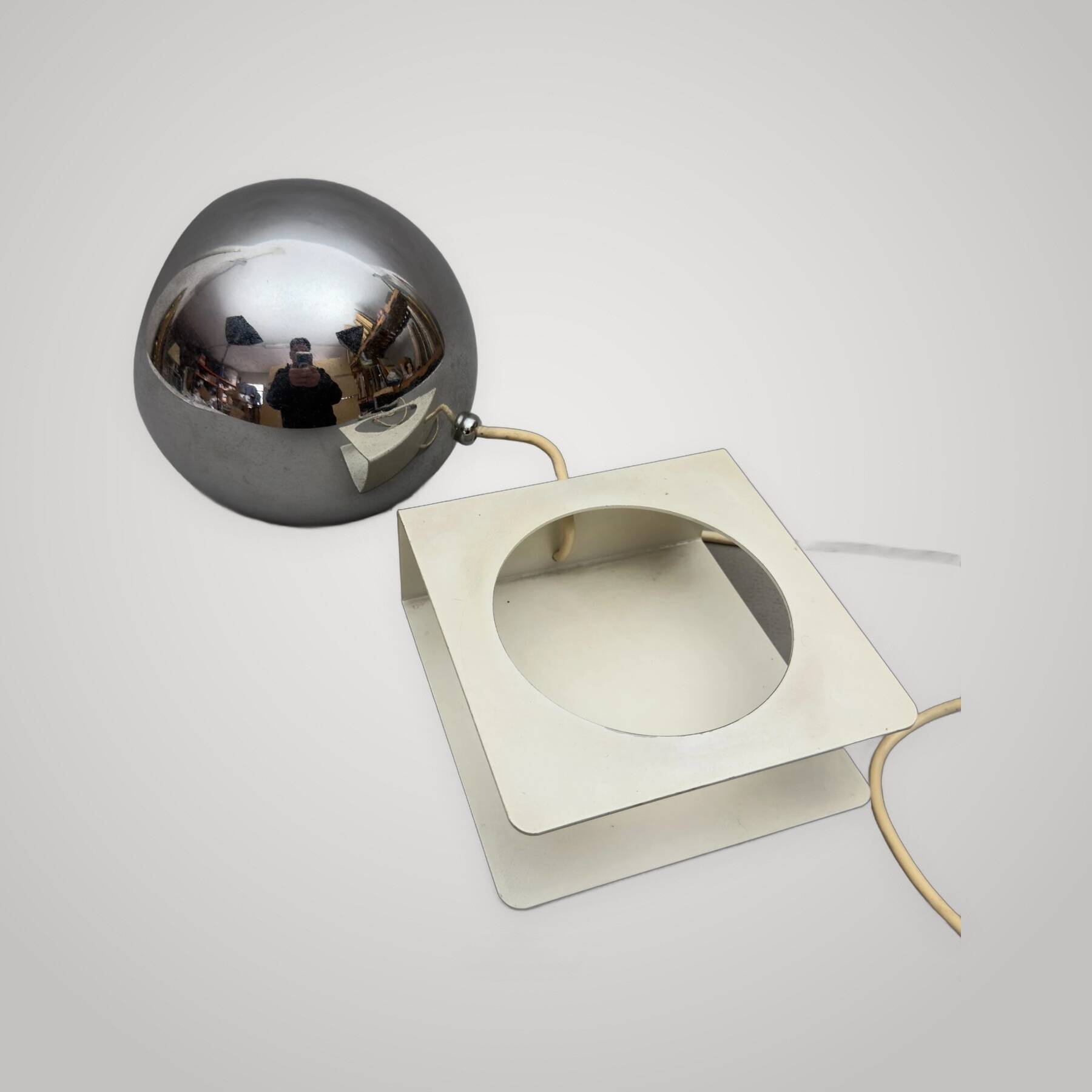 Metal Table Lamp Orb Eye Goffredo Reggiani Design Space Age Years '