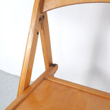 4 chaises pliantes vintage en bois d’OTK, années 1950