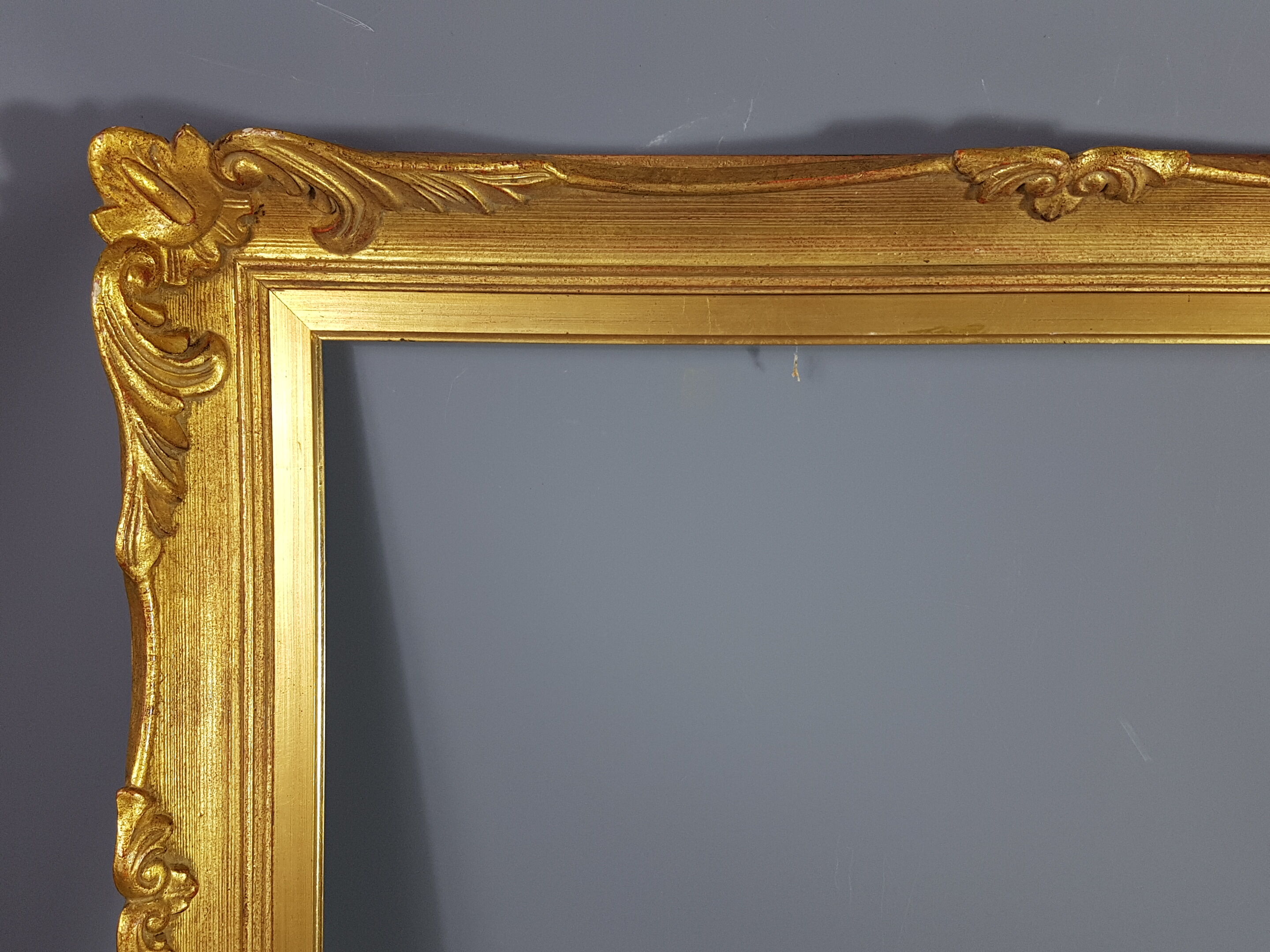 Former Original gold leaf gilding key frame, Style Louis XV 76x61 leafing 61x46.4 cm SB116