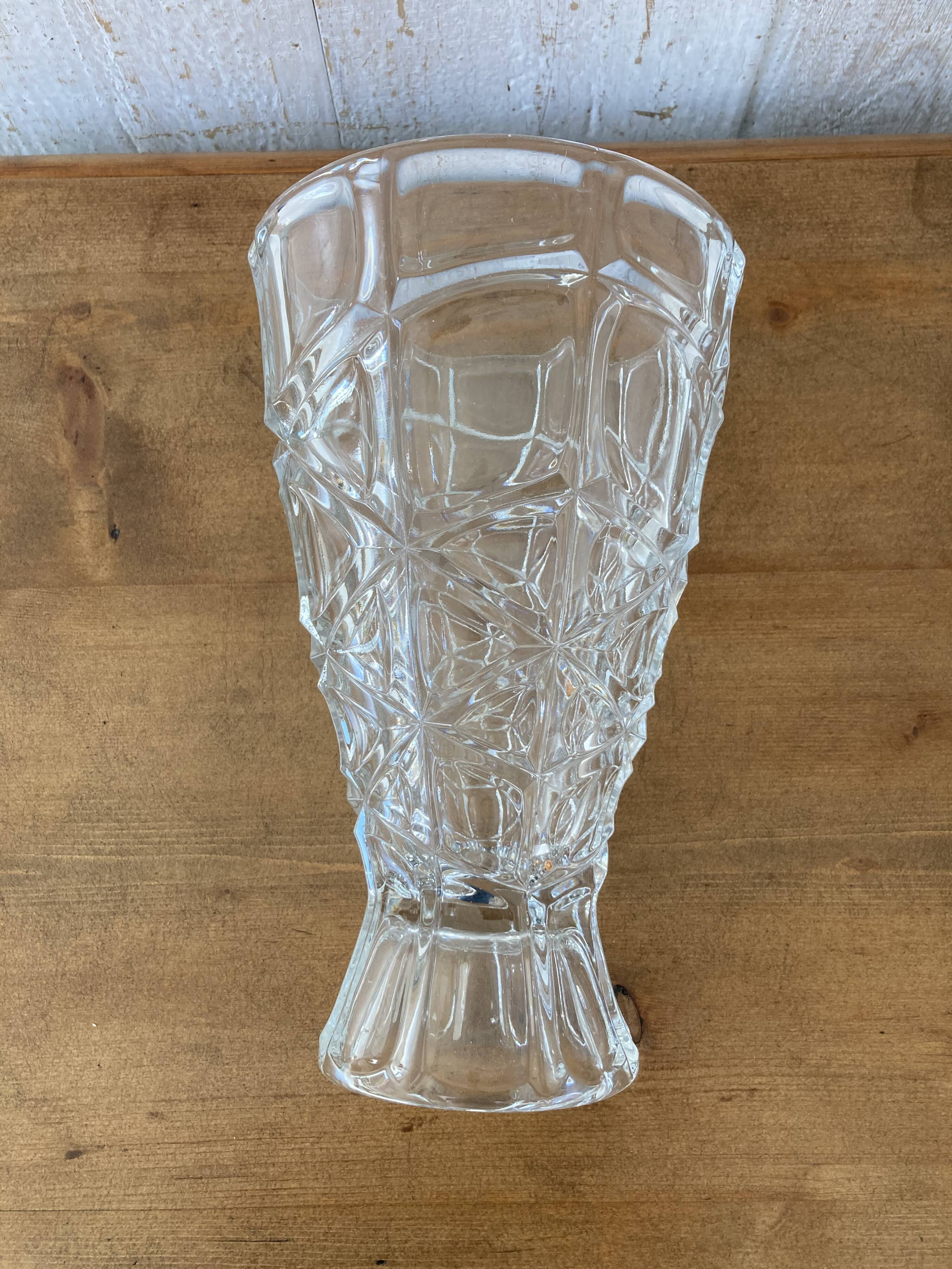 Cut crystal vase