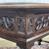 Late 19th century Gothic style oak desk