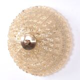 Carl Fagerlund Orrefors crystal wall or ceiling lamp, for Lyfa 1960s