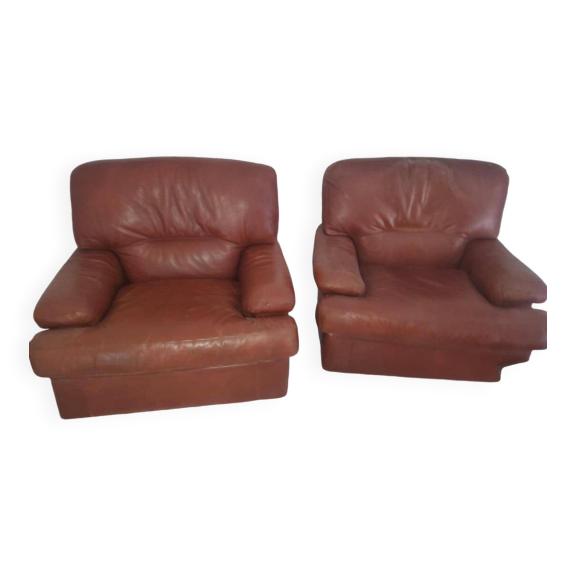 Vintage leather armchairs - Cierre Imbottiti