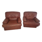 Vintage leather armchairs - Cierre Imbottiti