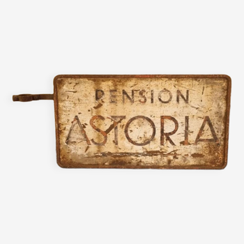 Pension Astoria sign