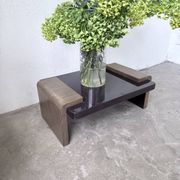 Art Deco coffee table in lacquer and brass