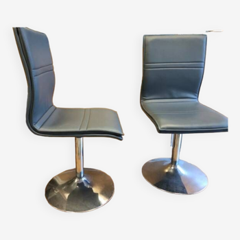 2 chaises de bureau style annees 60