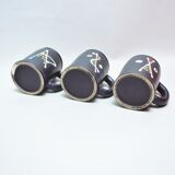 Three cups ceramic 50s André Baud