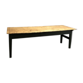 Farm table early twentieth, black matt base