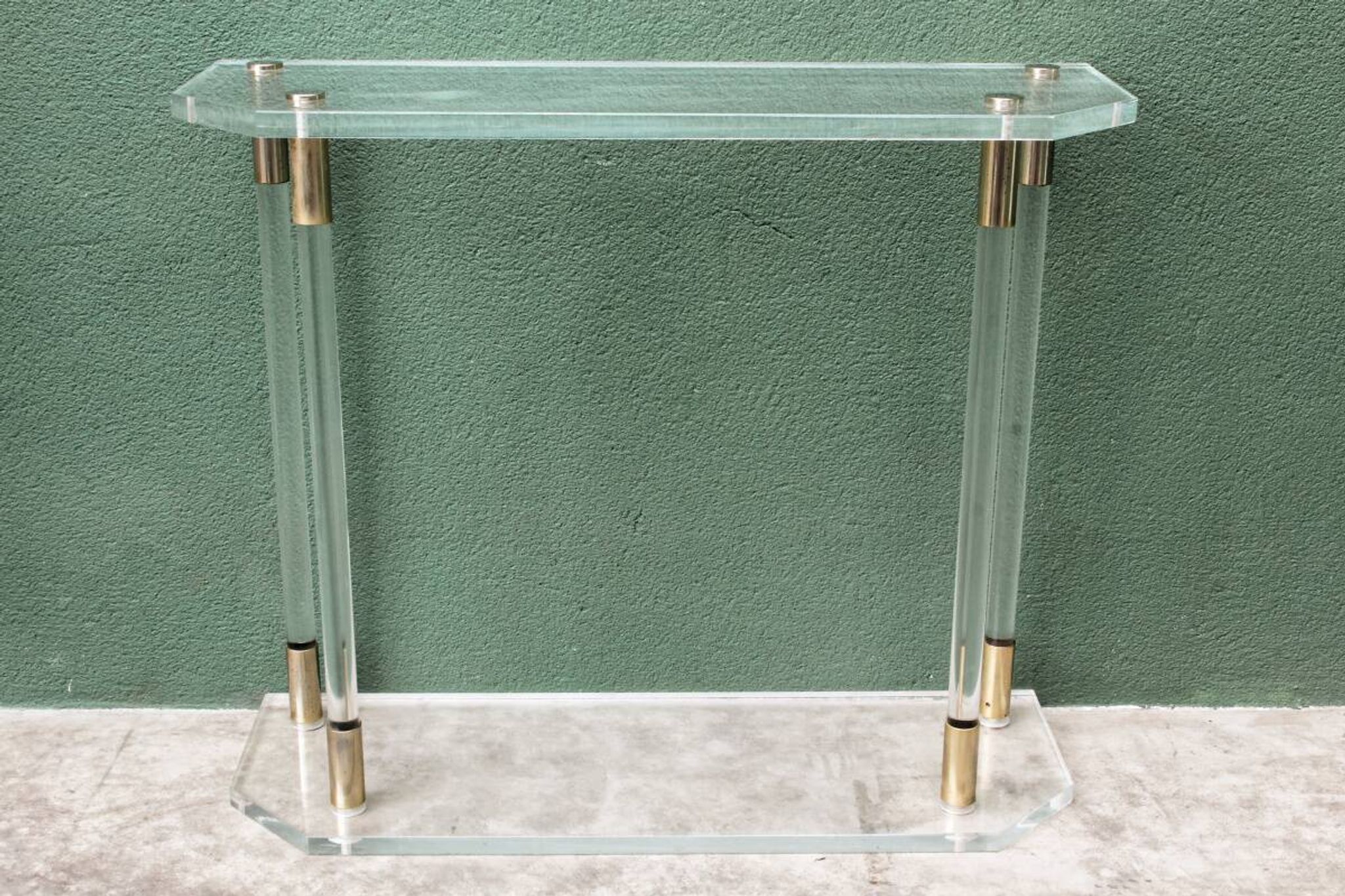 Console, altuglass, années 1970, dans le goût de Charles Hollis Jones