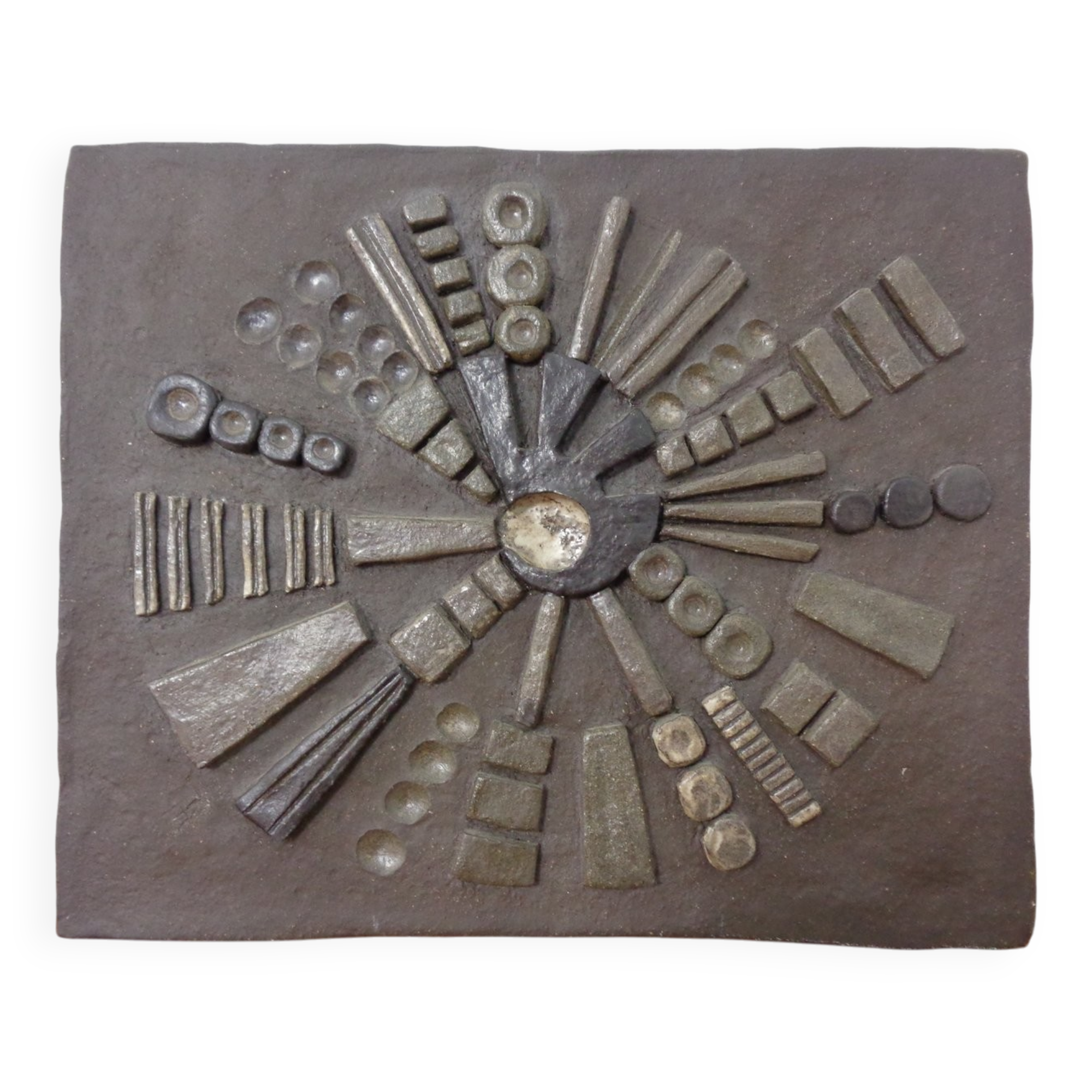 Brutalist Ceramic Wall Panel, 1960s