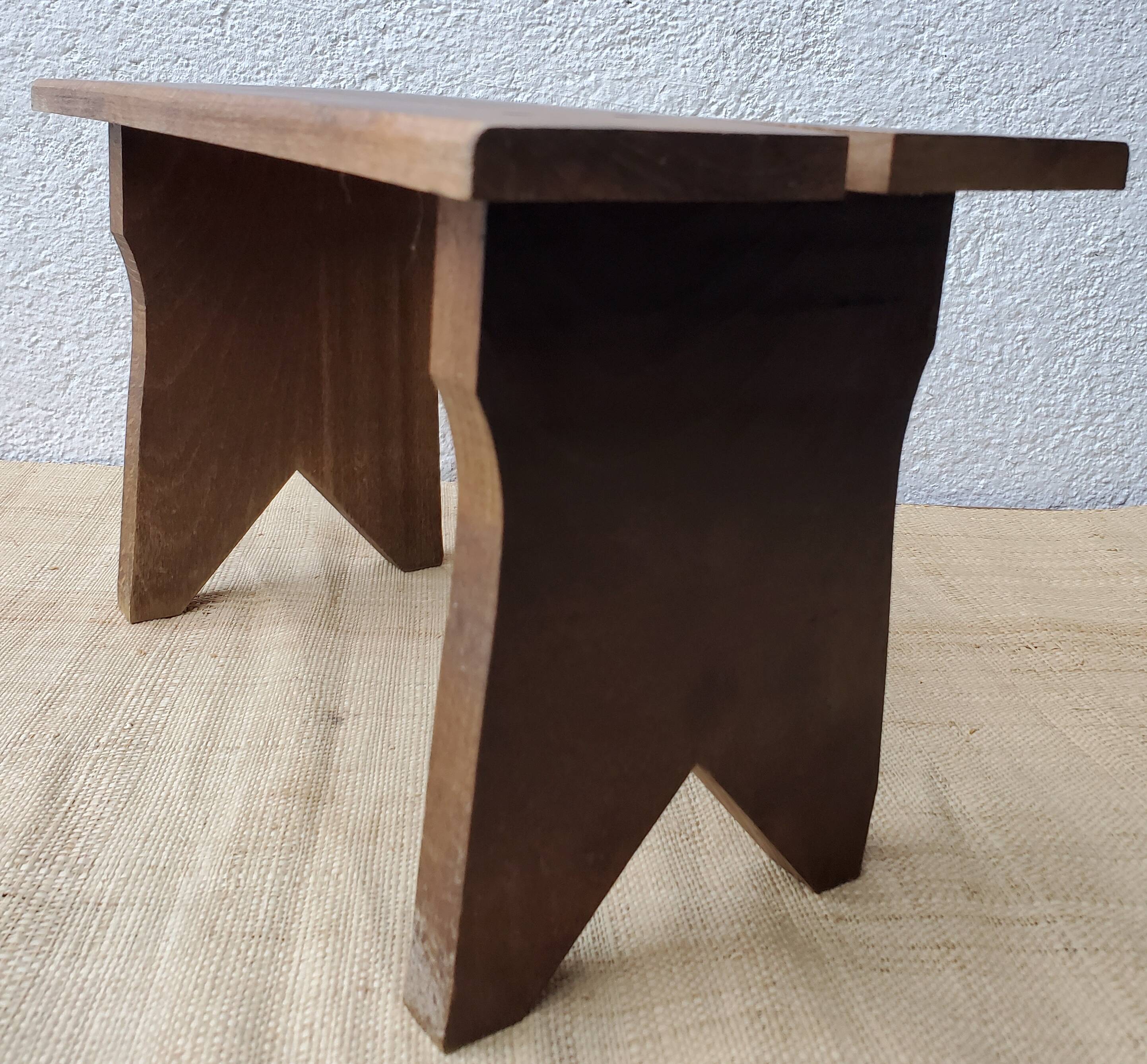 Wooden low stool
