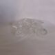Star candle holder in glass or bubbled crystal, Biot style