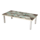 Coffee table with ceramic and chrome top. 1970s.