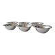Set of 6 small vintage stainless steel bowls.
