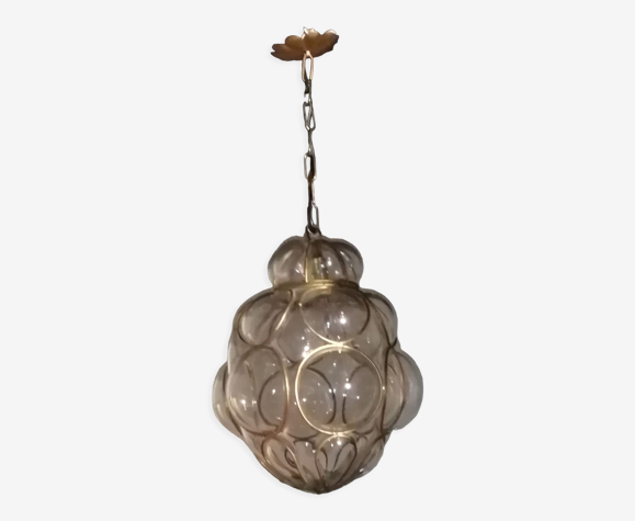 Lanterne électrifiée en verre soufflé de Murano par Gianni Seguso 1960