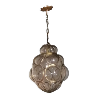 Electrified lantern in blown Murano glass by Gianni Seguso 1960