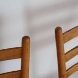 Pair of Scandinavian straw chairs