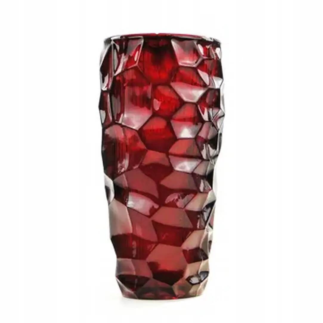 Okulus vase, transparent glass, Ząbkowice, Poland, 1970s