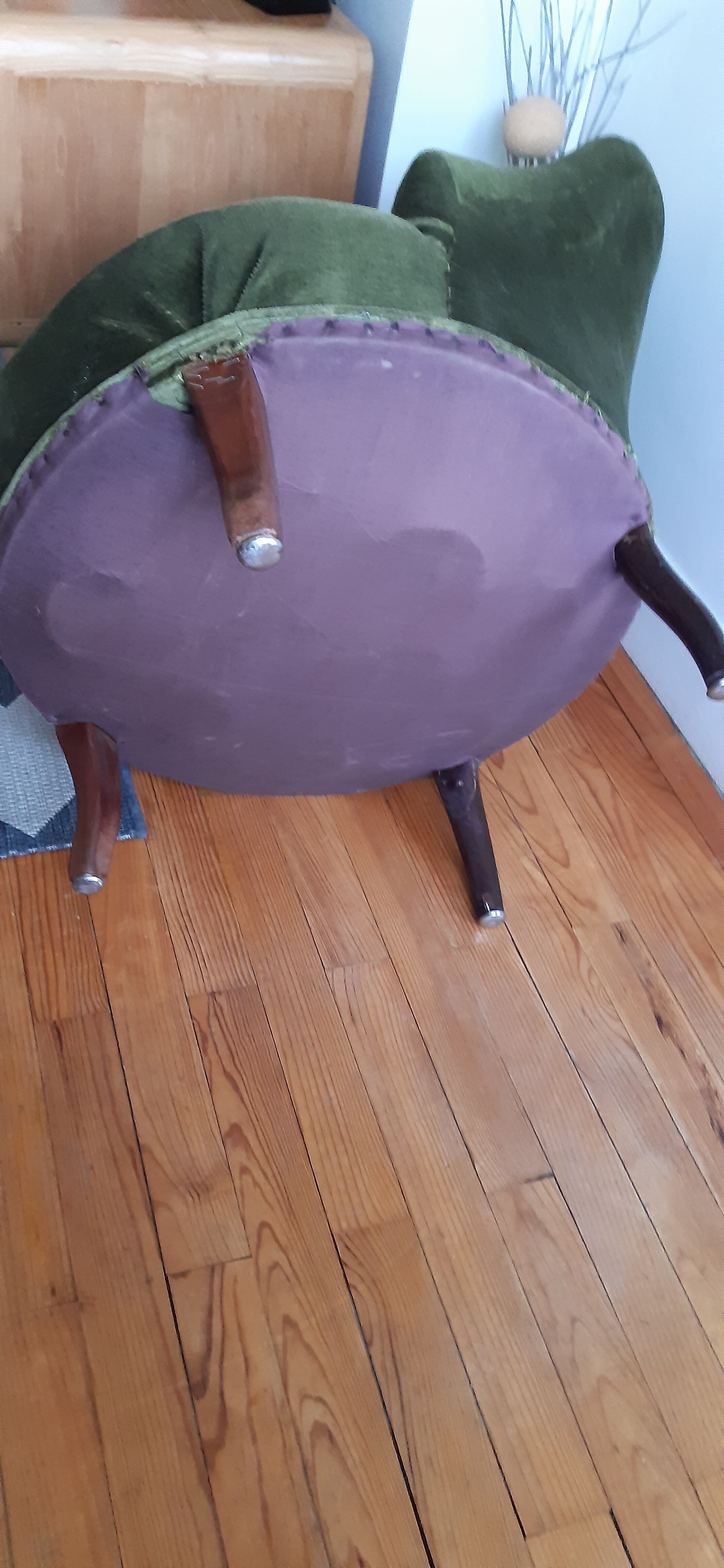Fauteuil crapaud velours