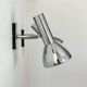 Pair of vintage adjustable wall lights, chrome-plated metal, France 1970