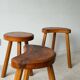 Vintage tripod stool trio