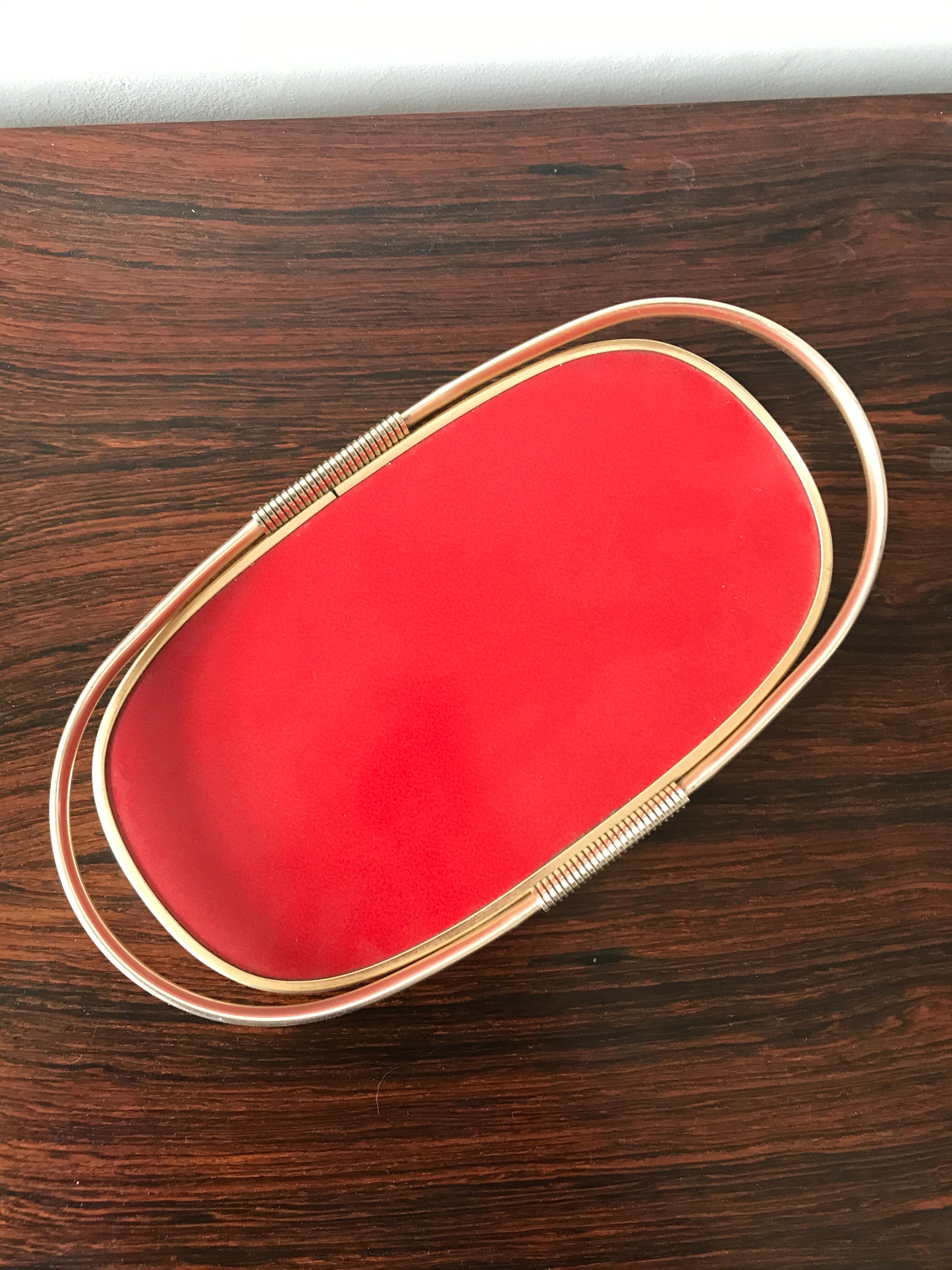 Red and golden tray