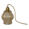 Baladeuse (ou suspension) avec globe vintage en verre ambré