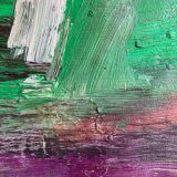 Huile abstraite sur toile de Paul Le Rabo