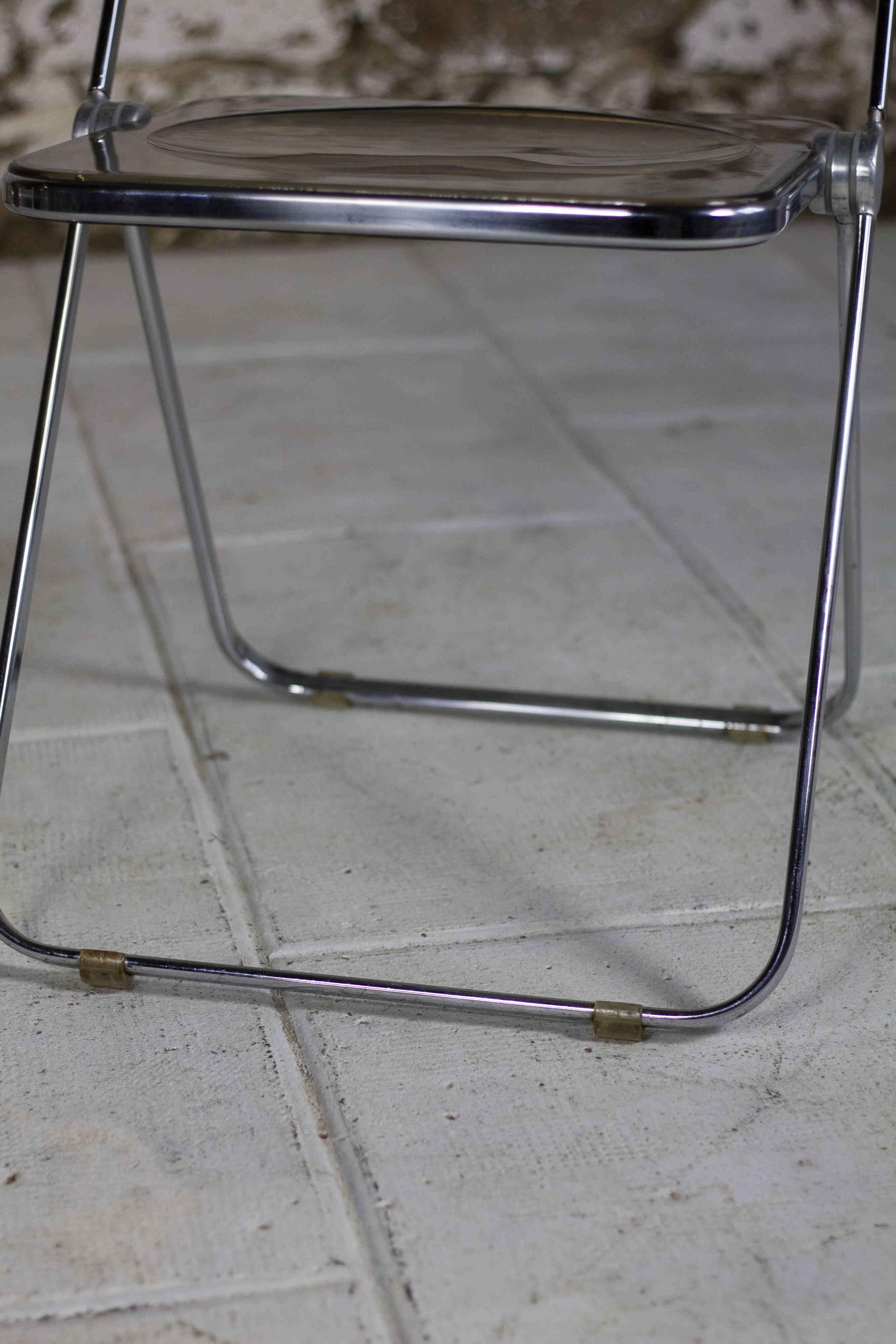 4 Plia chairs by Giancarlo Piretti for Castelli, 1970
