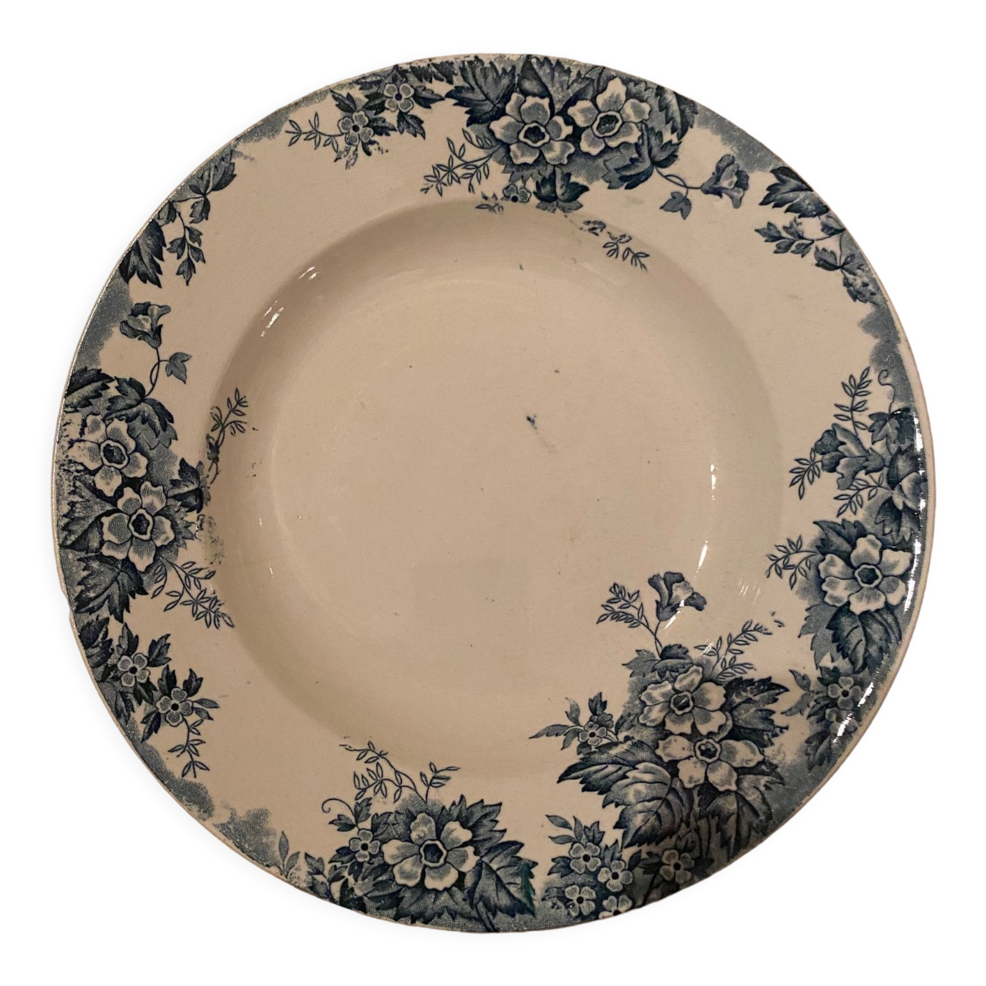 Saint Amand and Hamage 13 hollow plates Marie Louise