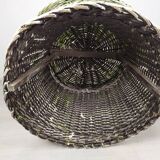 White rattan armchair and table