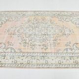 6x9 Turkish Apricot Oriental Vintage Rug, 180x289Cm