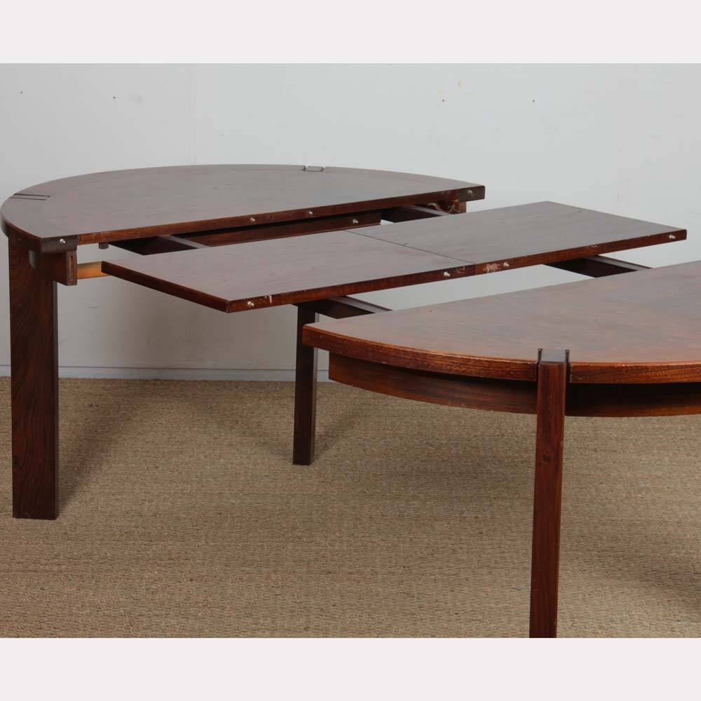 1970s extendable wooden dining table